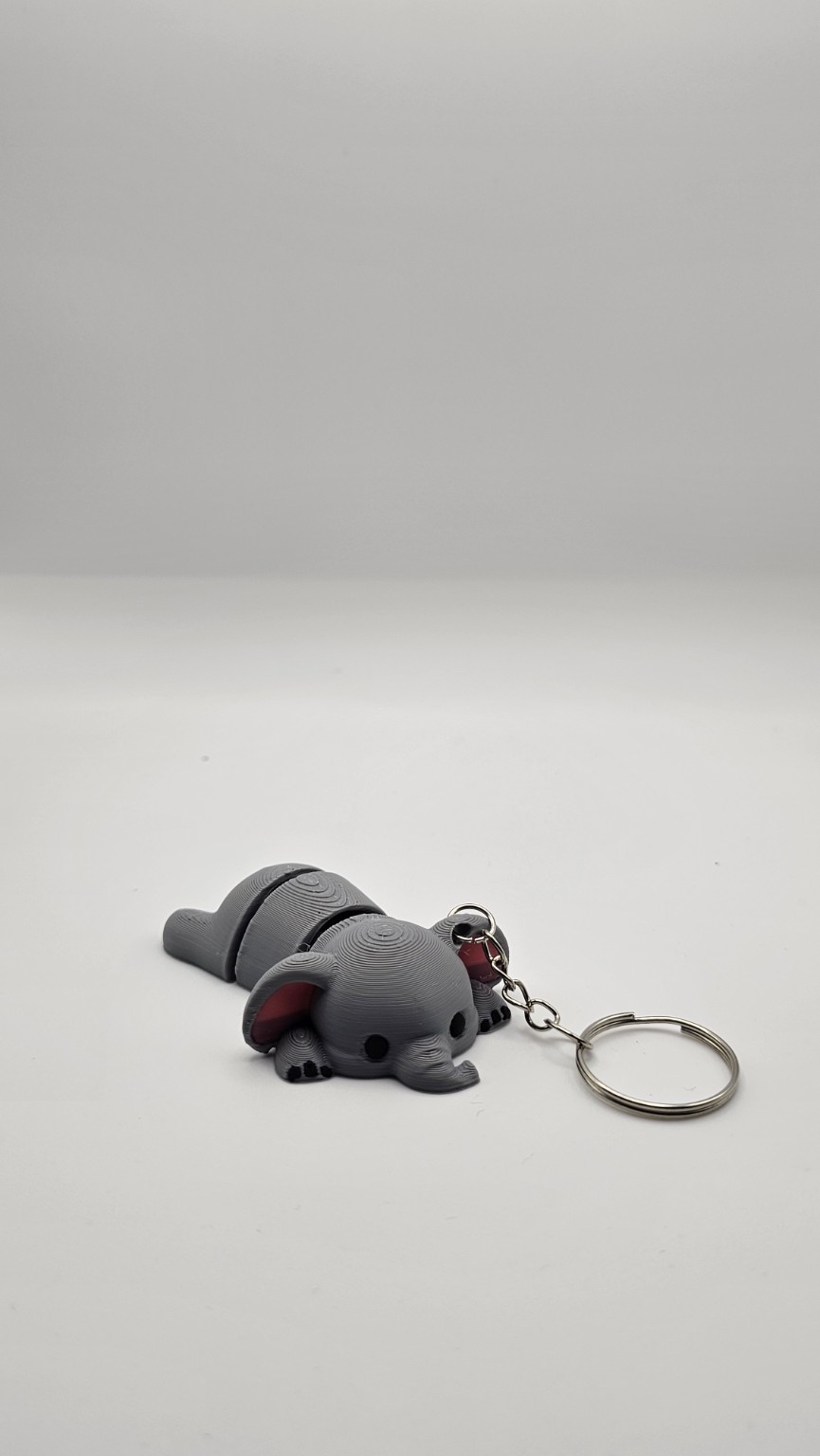 Articulated Elephant Keychain - view 1